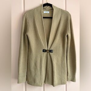 Calvin Klein Women's Neutral Beige Cardigan szSmall